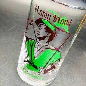Vintage 50s Robin Hood #1 Juice Cup: Federal Glass Swanky Swig Collectible
